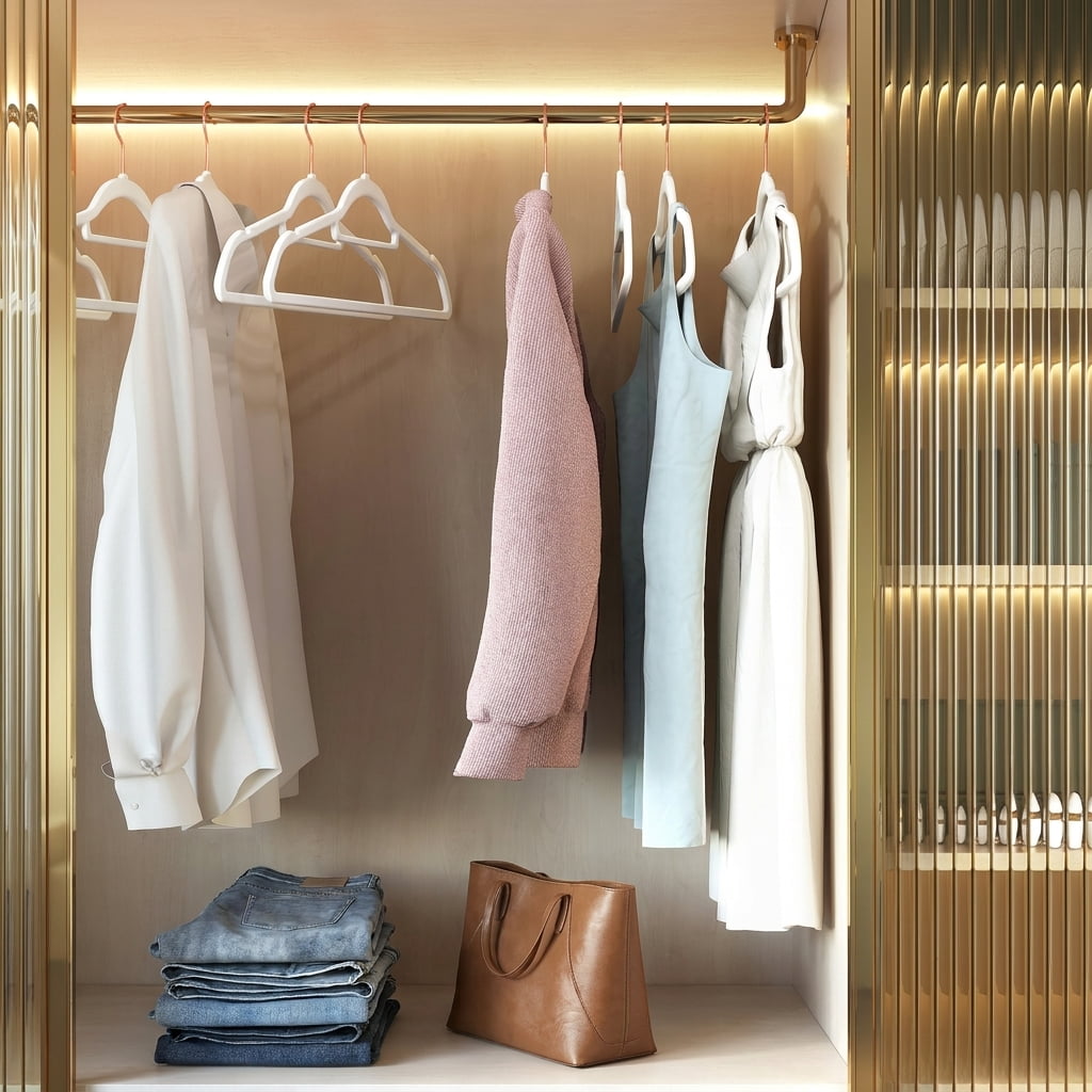 Ledrem 50-Count Cloud White Velvet Hangers, Space Saving