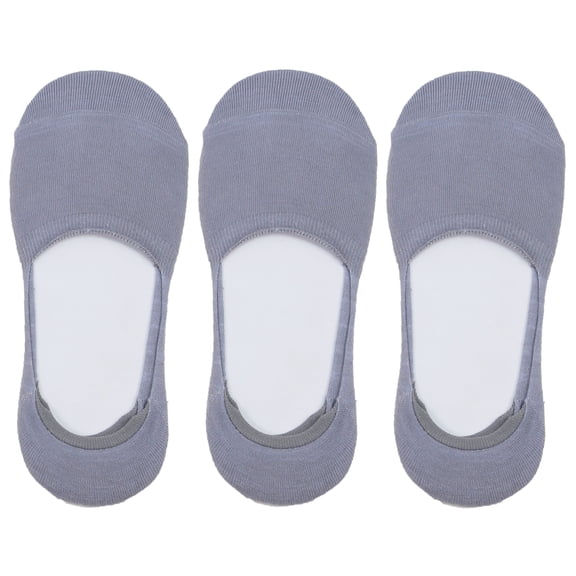 BambooMN Women's Rayon from Bamboo No Show Invisible Sock Liners - Gray - 3 Pairs