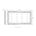 thumbnail image 6 of Franklin Brass 64041 Paisley Quad Toggle Switch Wall Plate/Switch Plate/Cover, Brushed Satin Pewter, 6 of 8