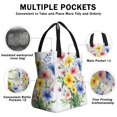thumbnail image 3 of Pioneer Flower Drawstring Lunch Bag Women - Drawstring Lunch Bag Insulated for Work Office - Stain-Resistant Large Lunchbags for Women with Multi-Pockets, 3 of 6