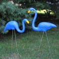 thumbnail image 2 of Northlight 2ct Tropical Flamingo Outdoor Garden Lawn Stakes 30" - Blue, 2 of 7
