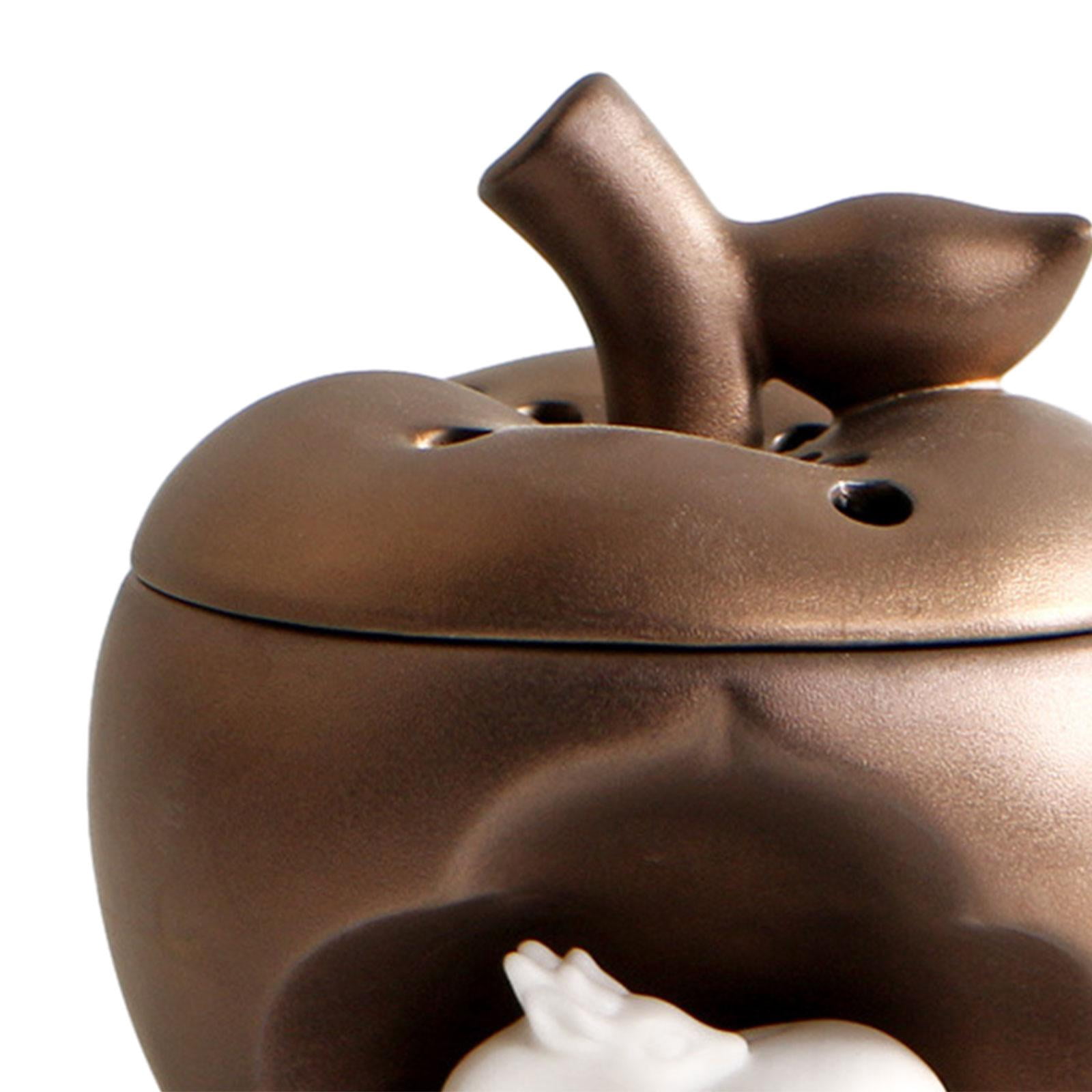 WLPZXP Incense Burner Ash Catcher Sturdy Delicate Ceramic Gift Ornament Incense Holder Golden