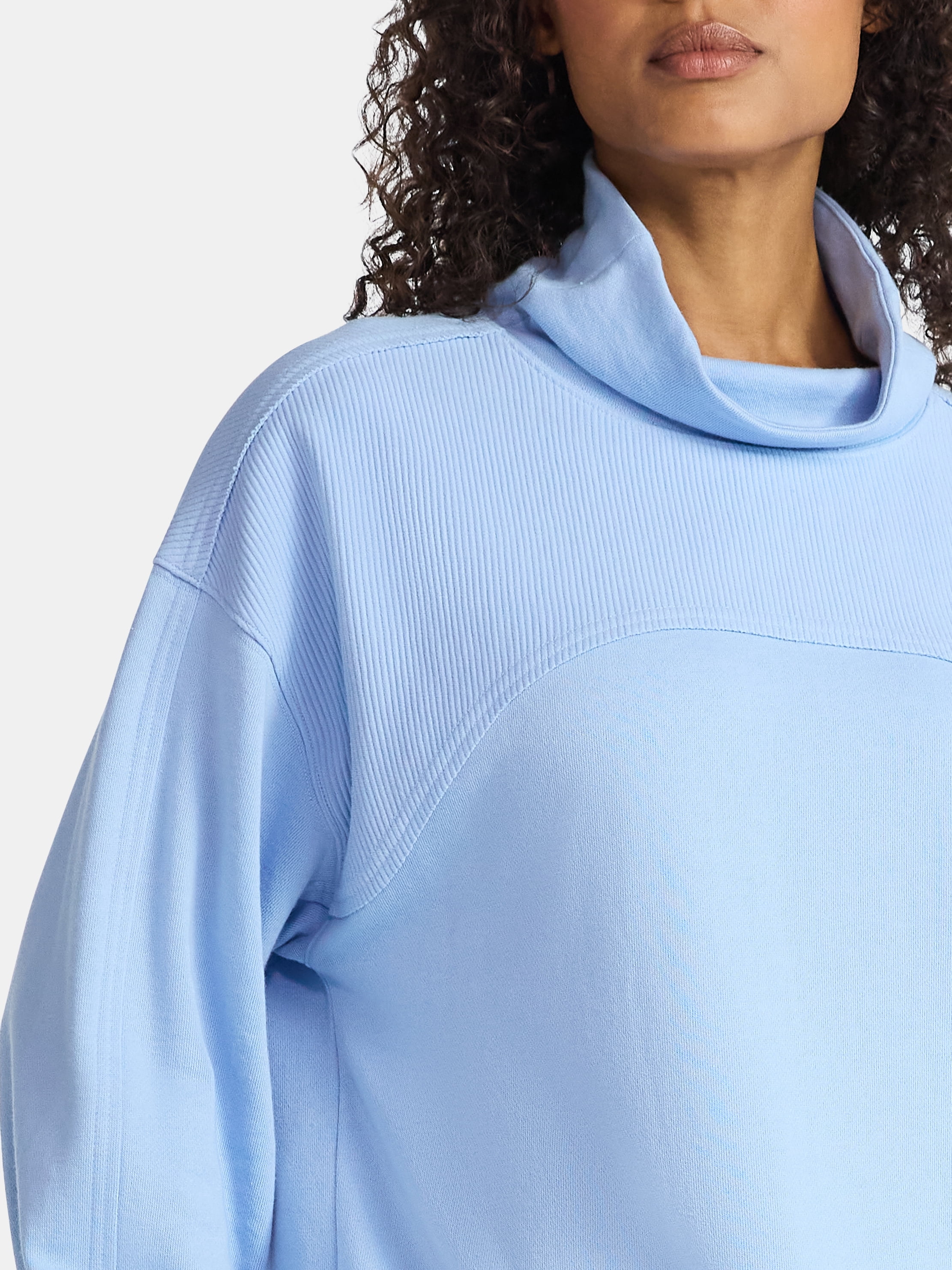 Time and Tru Women's Ottoman Ribbed Pullover Top with Long Sleeves, Size XS-XXXL