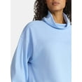 thumbnail image 4 of Time and Tru Women's Ottoman Ribbed Pullover Top with Long Sleeves, Size XS-XXXL, 4 of 5