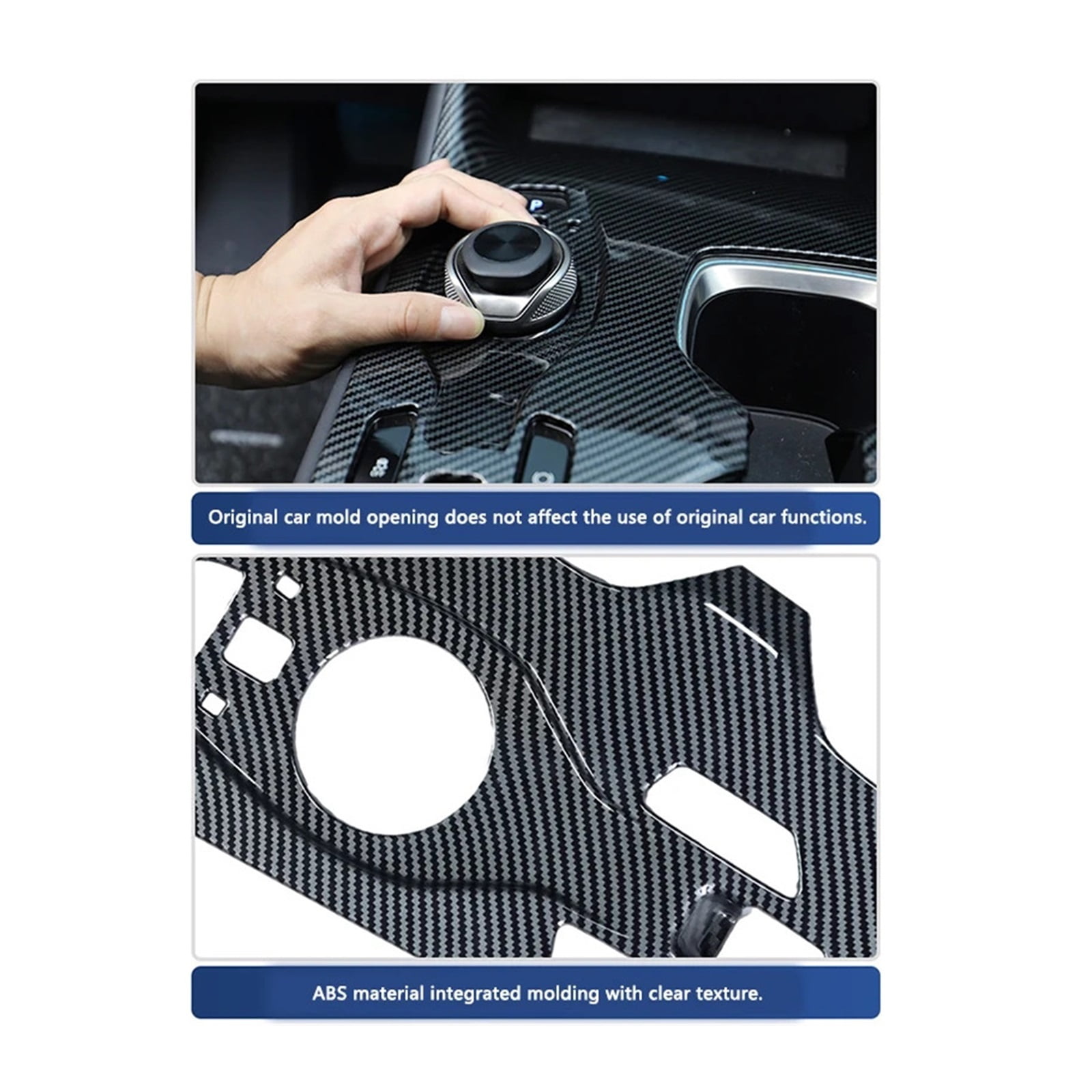 IRNUDENY Car Gear Shift Panel Decorative Sticker ABS Central Gear Panel Cover Trims Compatible for Lexus RZ 450e 2023 Interior Accessories