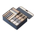 thumbnail image 2 of Foldable Closet Storage Boxes Divided Storage Organizer Box for Scarves Socks Bras Pants, 2 of 3