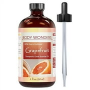 Body Wonders Grapefruit Essential Oil * 4 Oz. Bottle * 100% Pure, Undiluted Therapeutic Grade Oils * Ideal for Aromatherapy & Diffusers * Great Quality Great Value!