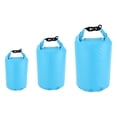 thumbnail image 2 of Sacos secos impermeables, 3 uds., 8L, 40L, 70L, organizador portátil que mantiene el equipo seco, bolsa para kayak, deportes acuáticos, Rafting a la d Azul claro, 2 of 8