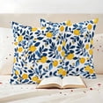 thumbnail image 3 of Lemon Outdoor Waterproof Pillow Covers, Fruit Leaf Branch Summer Spring Pastoral Decorative Square Throw Pillowcase Sofa Cushion Sham for Patio/Couch/Chair, 24"x24" 2 Pack, 3 of 8
