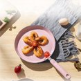 thumbnail image 4 of CC TOY Flat Bottom Pan Pink Non-Stick Pot for Gas Stoves and Cooker Use Baking Pans, 4 of 6