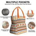 thumbnail image 3 of Boho Bohemia Geometric Line Art Drawstring Lunch Bag Women - Drawstring Lunch Bag Insulated for Work Office - Stain-Resistant Large Lunchbags for Women with Multi-Pockets, 3 of 6