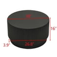 thumbnail image 2 of Williamspace 30" Round Coffee Table for Indoor Outdoor, Modern H-barrel Side Table Accent End Table Circle Table for Living Room Bedroom Apartment Gardern Balcony, Black, 2 of 6