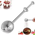 thumbnail image 1 of Stainless Steel Duster Strainer Spring Stick Powdered Sugar Baking Tool, 1 of 8