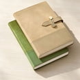 thumbnail image 5 of A5 Reusable Notebook Leather Journal, 224 Pages Lined Writing Diary with Metal Buckle Closure, Business Notebook for Office Travel, Coffee, 5 of 9