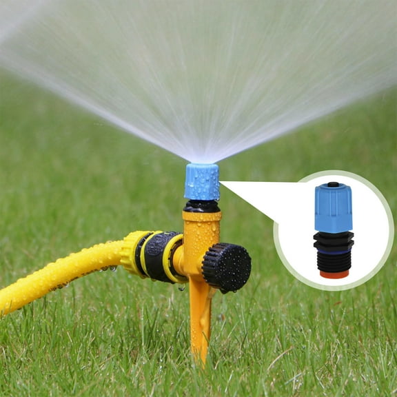 COM1950s Adjustable Rotating Sprinkler Nozzle,0.5 Inch Garden Hose Drip Irrigation Fitting for Lawn Greenhouse Watering System,Rain Spray Head with Anti-Leak Design,Durable Irrigation Equipment