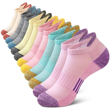 Loritta Womens Ankle Socks, Low Cut Cushioned No Show Athletic Size 6-8 Socks for Women, 6 Pairs
