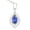 lapis-lazuli, variant on Pure 925 Sterling Silver Necklace For Women, Natural Pear Turquoise Blue Gemstone Unique Handcrafted December Birthstone Gift For Her