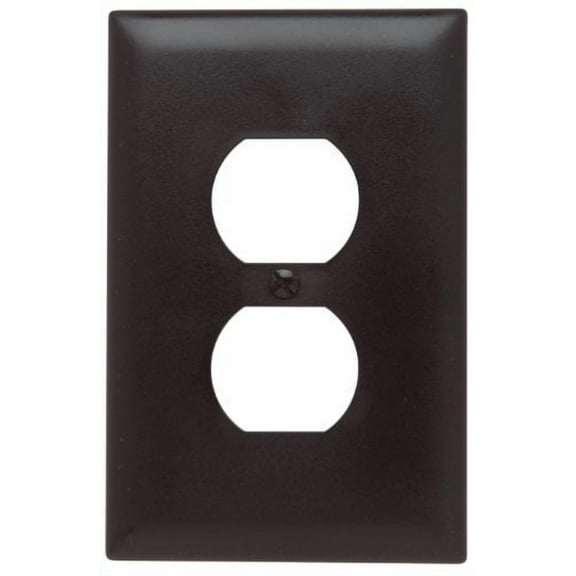 Pass and Seymour TPJ8 Brown Trademaster Jumbo Single Gang Duplex Receceptacle Wall Plate