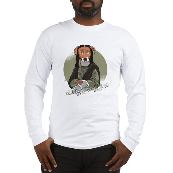 CafePress - Mona Lisa Dog Long Sleeve T Shirt - Unisex Cotton Long Sleeve T-Shirt