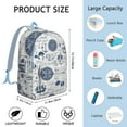 thumbnail image 4 of Boat Anchor Lighthouse Wave Travel Backpack Durable Travel Backpack with Nautical Coastal Print Comfortable Carrying Large Capacity Anti-theft Multifunctional Features for School Travel and Daily Use, 4 of 4