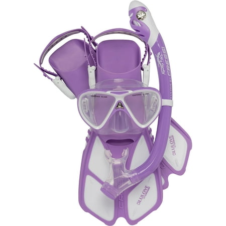 UPC: 0843607062497 | Cressi Mini Bonete Pro Dry Set  Lilac/White  S/M