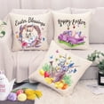 thumbnail image 2 of Easter Throw Pillow Covers 18x18 in, Easter Bunny Eggs Truck Pillow Covers Set of 4 Easter Decor for Home Happy Easter Rabbit Blessings Pillows Decorative Throw Pillows for Sofa Couch Bed Patio Home, 2 of 6