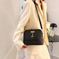 thumbnail image 3 of Sonducket Bolso de hombro de cuero para mujer, cartera de Color sólido, bolsas de almacenamiento para interiores y exteriores, bolsos de compras, festival Bolsas de mensajero y de hombro negro, 3 of 7