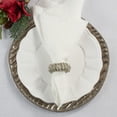 thumbnail image 4 of Fennco Styles Hand Beaded Decorative Napkin Rings, Set of 4 - Silver Glass  Napkin Holders for Home, Dining Table, Banquet, Christmas, Holiday Décor and Special Occasion, 4 of 4
