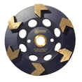 thumbnail image 1 of DiamaPro Systems Non Threaded 5 Inch 6 Arrow Segment Concrete Grinding Cup Wheel, 1 of 2