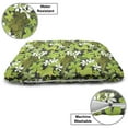 thumbnail image 3 of Sage Pet Bed, Fresh Nature Theme Wildflowers Leaves Bloom Foliage Nostalgia Vintage Abstract, Resistant Pad for Dogs and Cats Cushion with Removable Cover, 24" x 39", Green Black White, by Ambesonne, 3 of 4