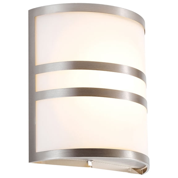 20440LEDDLP-BS/OPL Access Lighting Artemis-20W 2 LED Wall Sconce in Contemporary Style-10 Inches Wide by 11 Inches Tall-Brushed Steel Finish-LED