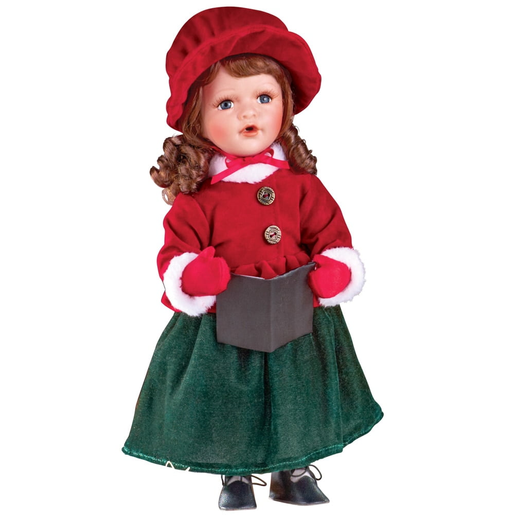Women's Christmas Caroler Collectible Porcelain Dolls, Girl