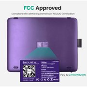 typecase Keyboard Case for 9.7 inch iPad 6th & 5th Gen, Air 2 & Air 1, Thin & Light, 360 Rotatable, Wireless/BT, Backlit 10 Color, 9.7 inch Keyboard Case (Voilet)