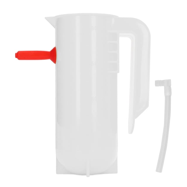 Báscula precisa, asa portátil, perfecta para animales pequeños - Botella de alimentación de leche de cabra/ternero de 800 ml de color blanco