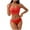 Orange, variant on Levmjia Women Lace Underwear Set Fashion Casual Solid Color Push Up Bra and Thong Set Fitness Exercise Comfortable for Sleeping