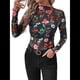thumbnail image 2 of Blusas de de Larga para Mujer, Cuello Alto, Transparentes, para Salir, Ropa de Club. Colorido M, 2 of 10