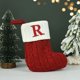 thumbnail image 1 of Calcetines de Navidad con letras y nombre, medias de punto con alfabeto, copo de nieve rojo, decoraciones colgantes de árbol de Navidad para el hogar, regalos de navidad, 1 of 4
