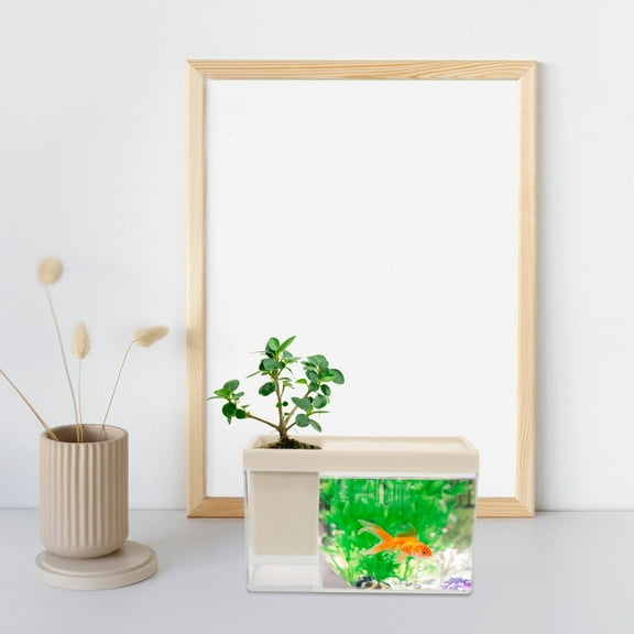 Raindrops  Small Fish Bowl Plastic Bowls Mini Aquariums Transparent Beige