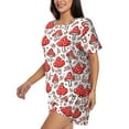 thumbnail image 5 of Sigee Amanita Red Mushroom for Sleepwear Casual Pjs with Pockets Women's Pajamas Sets Shorts 2 Piece Short Sleeve Lounge Sets X-Large, 5 of 9