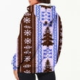thumbnail image 3 of Puntoco Chaqueta Con Capucha Y Manga Larga Con Cremallera Y Estampado Navideño Informal Para Mujer, 3 of 6