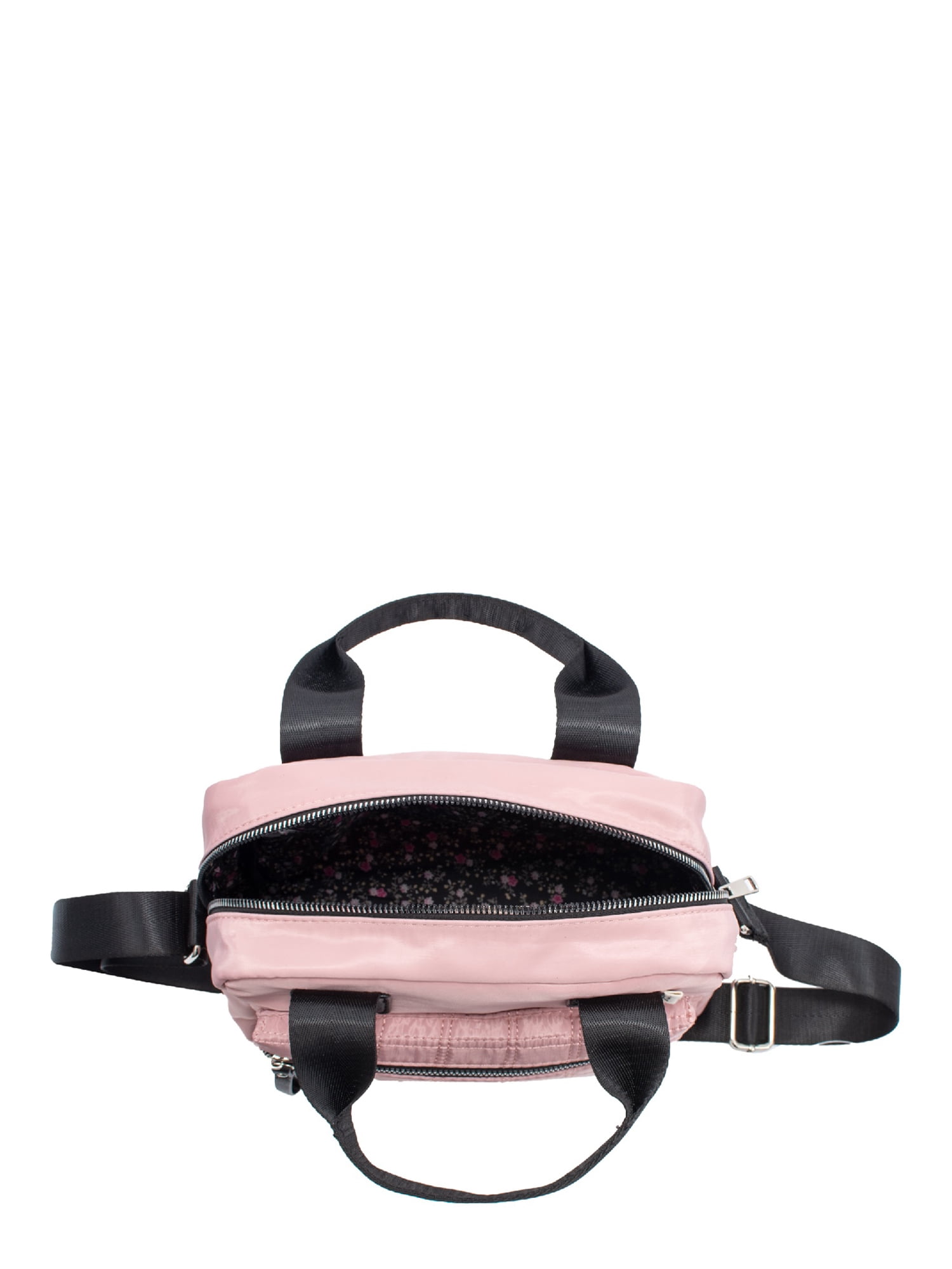 Mudd Women's Rose Nylon Quilted Everyday Satchel Bag withTop Handles & Adjustable Strap