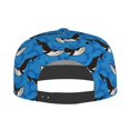 thumbnail image 5 of Flat Bill Trucker Hats for Women Men - Whale And Sea Adjustable Flat Baseball Cap Snapback Hats Dad Hats for Men, 5 of 7