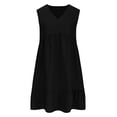 thumbnail image 3 of Shihyeh Summer Dresses for Women 2026 V Neck Sleeveless Ruffle Mini Dress Casual Boho A Line Loose Flowy Vacation Beach Sundress, 3 of 4