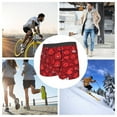 thumbnail image 4 of Yiaed Playful Red Cartoon Faces Print Men's Soft Cotton Boxer Shorts Breathable Boxers Underwear Moisture-Wicking Underwear Stretch Boxer Briefs for Man-Medium, 4 of 5