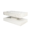 thumbnail image 6 of PAPROOS LED White Coffee Table 39" with 2 Drawers & Open Shelf – Modern High Gloss Center Table with Storage, Large Rectangle Living Room Coffee Table with Marble Print, 6 of 8