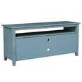 thumbnail image 4 of Solid Wood Entertainment / TV Stand with Open Shelves and 2 Doors in Ocean Blue, 4 of 8