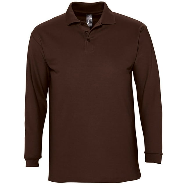 SOLS Mens Winter II Long Sleeve Pique Cotton Polo Shirt