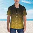 thumbnail image 4 of Bixox Men's Hawaiian Shirts Men's Gold Glitter Gradient Print Short-Sleeve Shirt-X-Large, 4 of 8