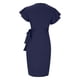 thumbnail image 4 of Vestido cruzado de imitación para mujer con cuello en V profundo y manga con volantes Fridja  hj3560, 4 of 8