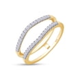 thumbnail image 3 of AFFY 0.33CT Round Moissanite Curved Enhancer Guard Ring for Women in 14K Yellow Gold over Silver-10, 3 of 6